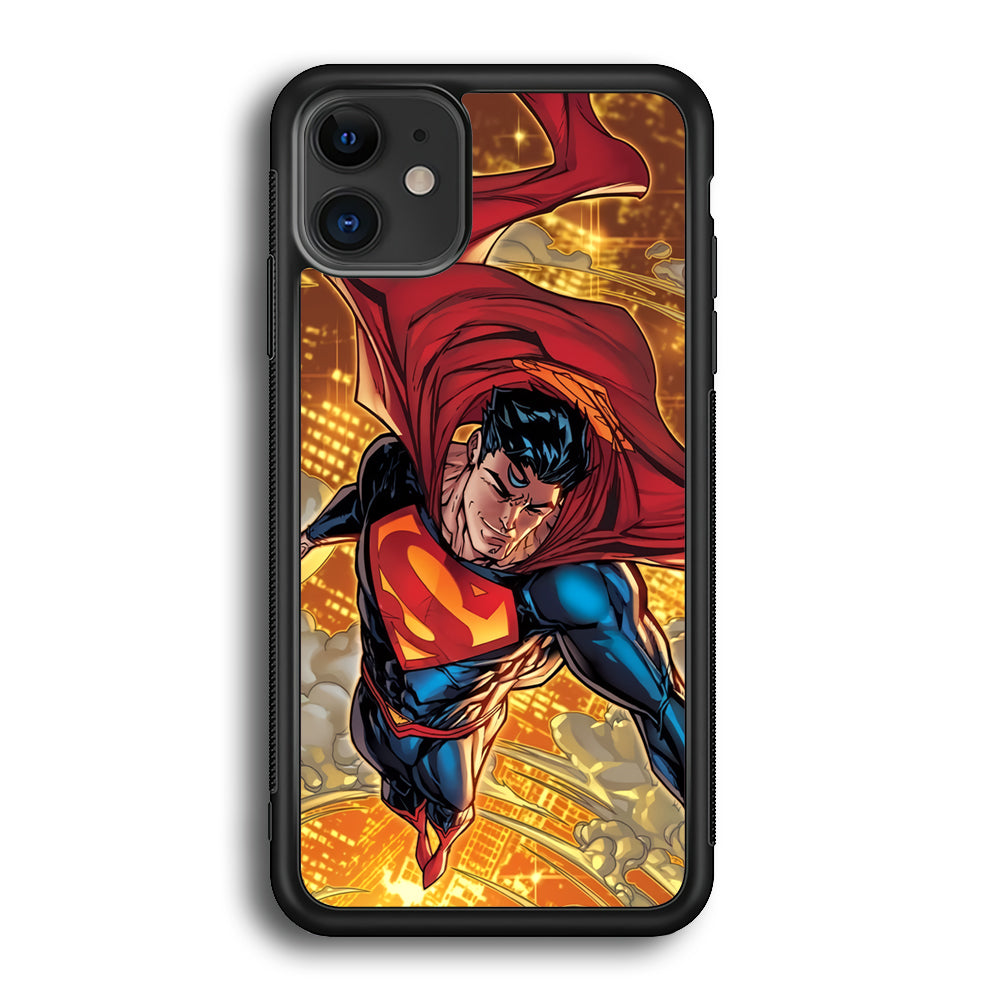 Superman Flying Through The City iPhone 12 Case