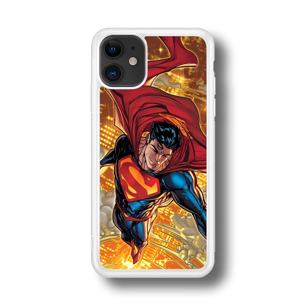 Superman Flying Through The City iPhone 11 Case