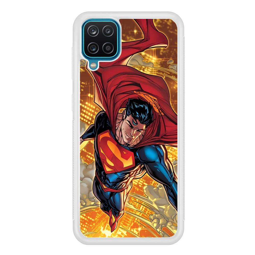 Superman Flying Through The City Samsung Galaxy A12 Case