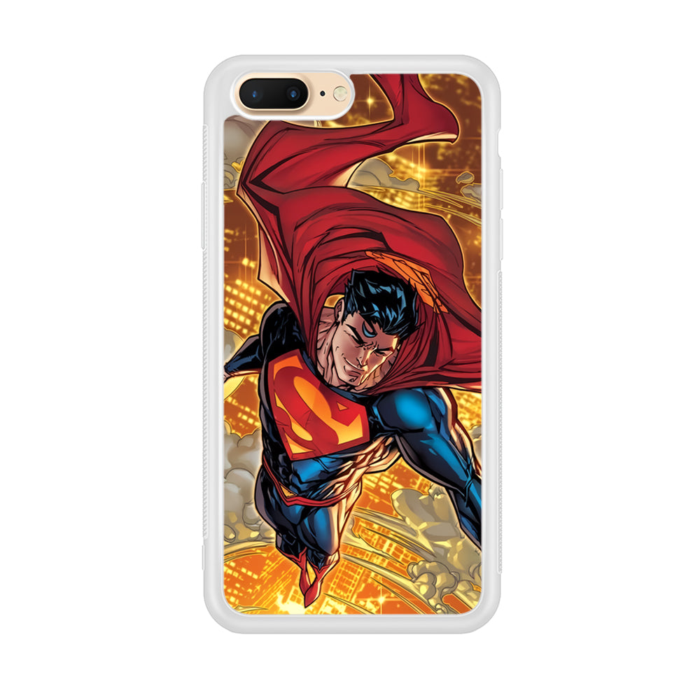 Superman Flying Through The City iPhone 8 Plus Case