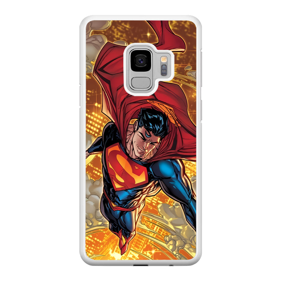 Superman Flying Through The City Samsung Galaxy S9 Case