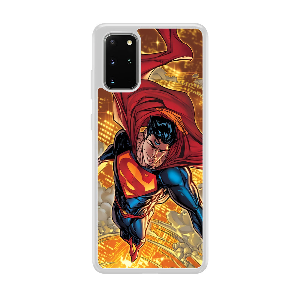 Superman Flying Through The City Samsung Galaxy S20 Plus Case