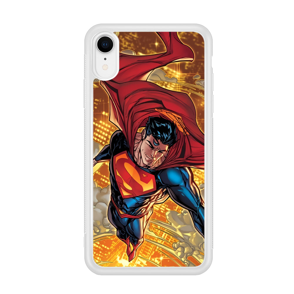 Superman Flying Through The City iPhone XR Case