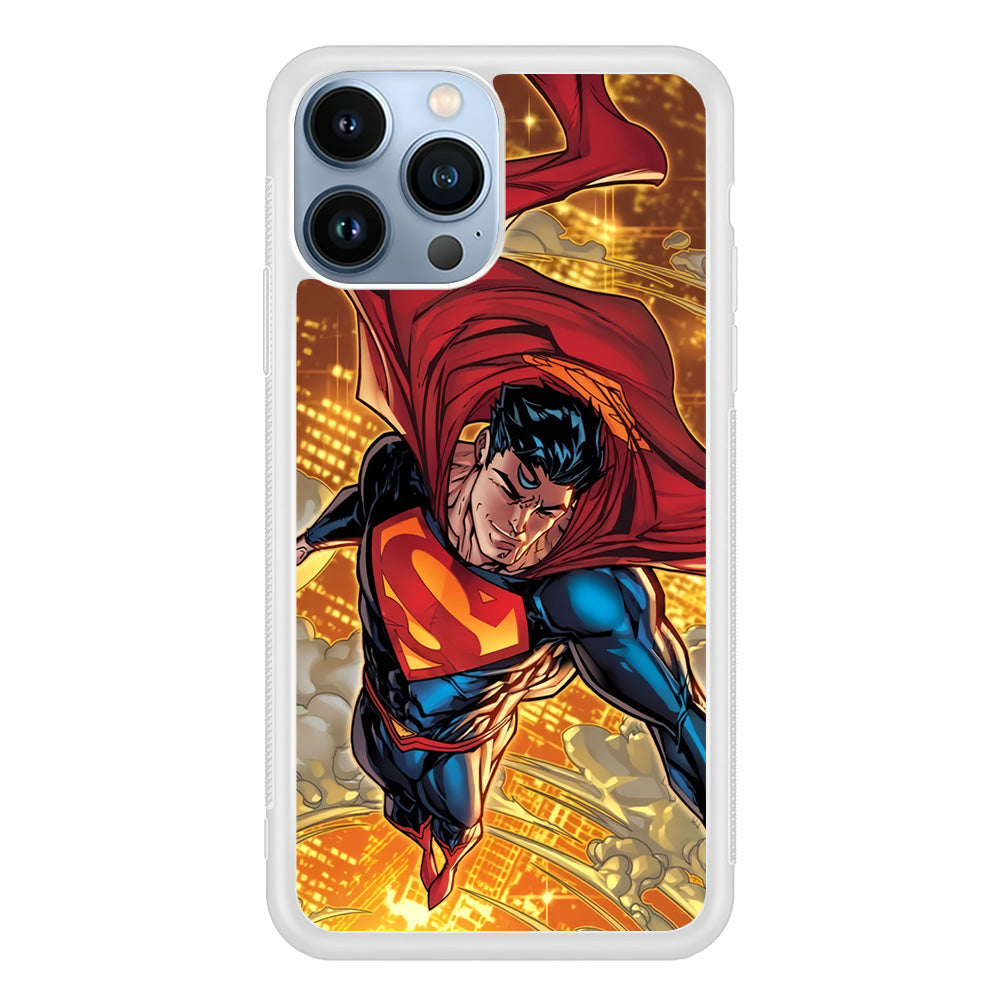 Superman Flying Through The City iPhone 13 Pro Max Case