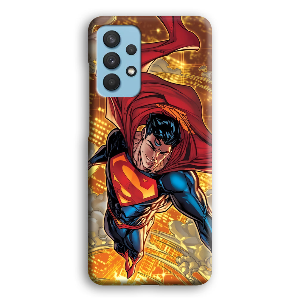 Superman Flying Through The City Samsung Galaxy A32 Case