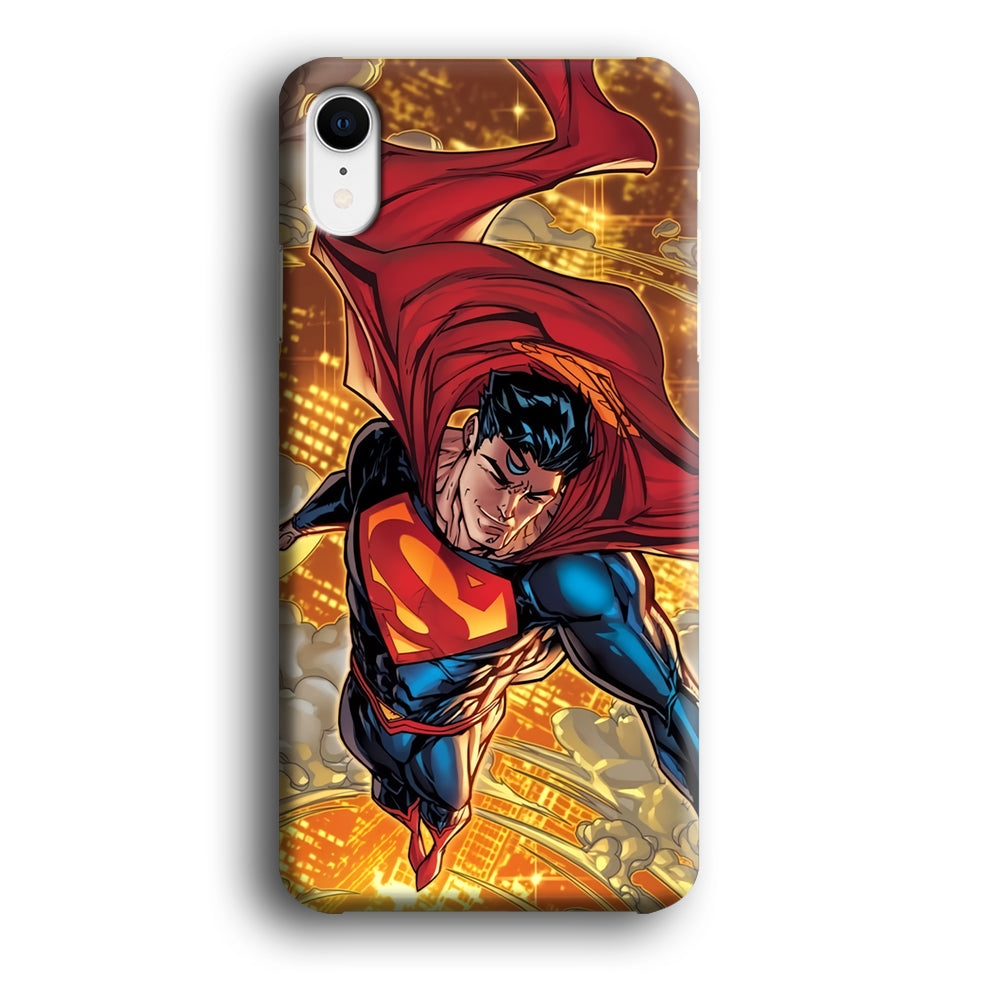 Superman Flying Through The City iPhone XR Case
