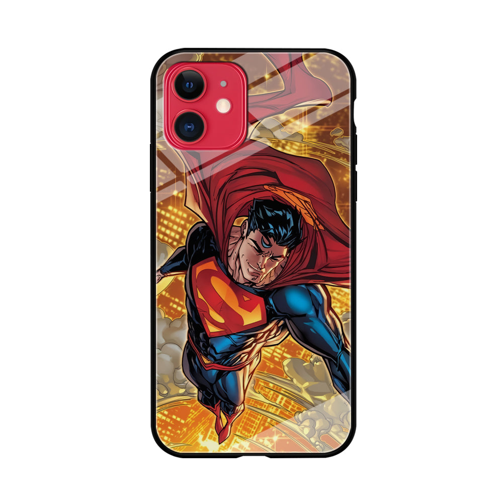 Superman Flying Through The City iPhone 11 Case