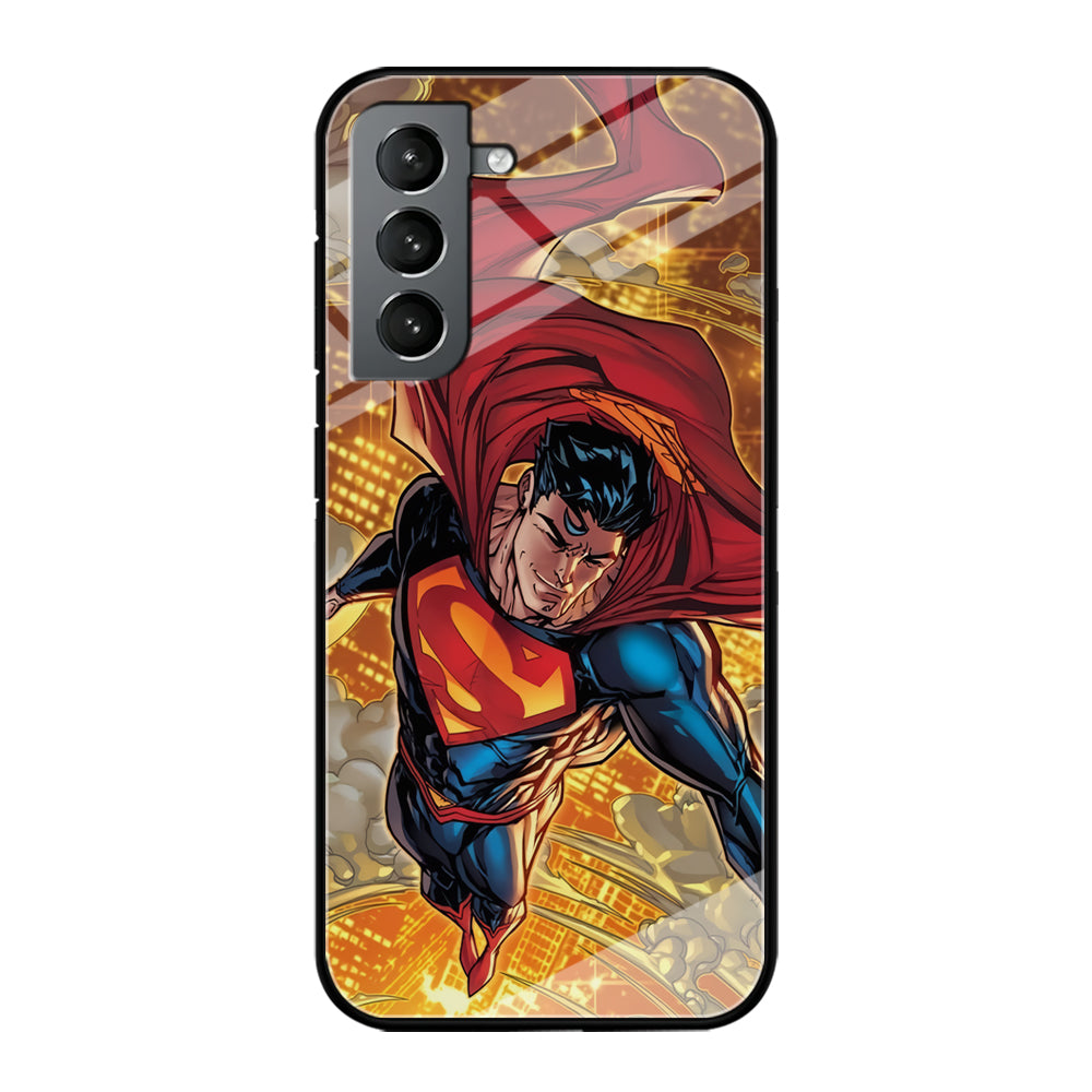 Superman Flying Through The City Samsung Galaxy S21 Plus Case