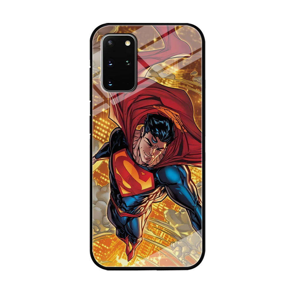 Superman Flying Through The City Samsung Galaxy S20 Plus Case