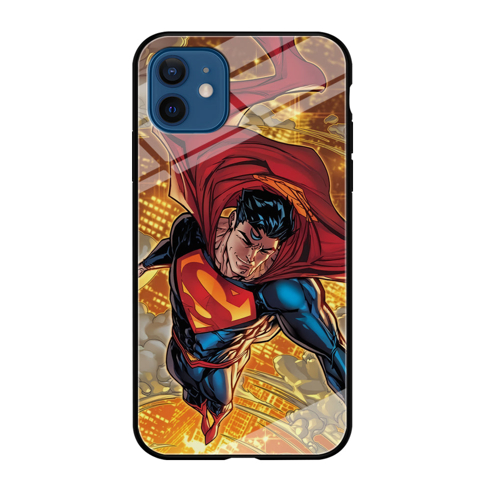 Superman Flying Through The City iPhone 12 Case