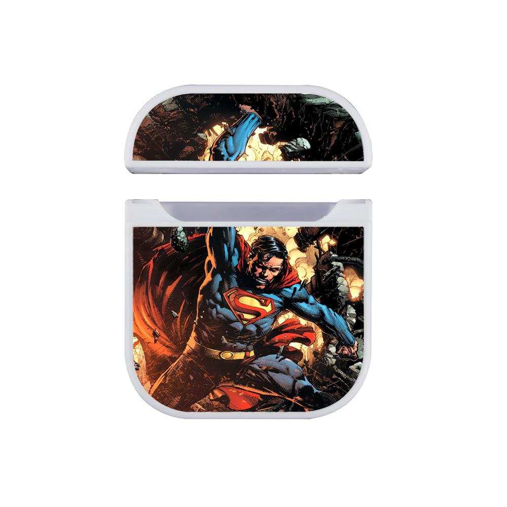 Superman Muscle Power Apple Airpods Case White