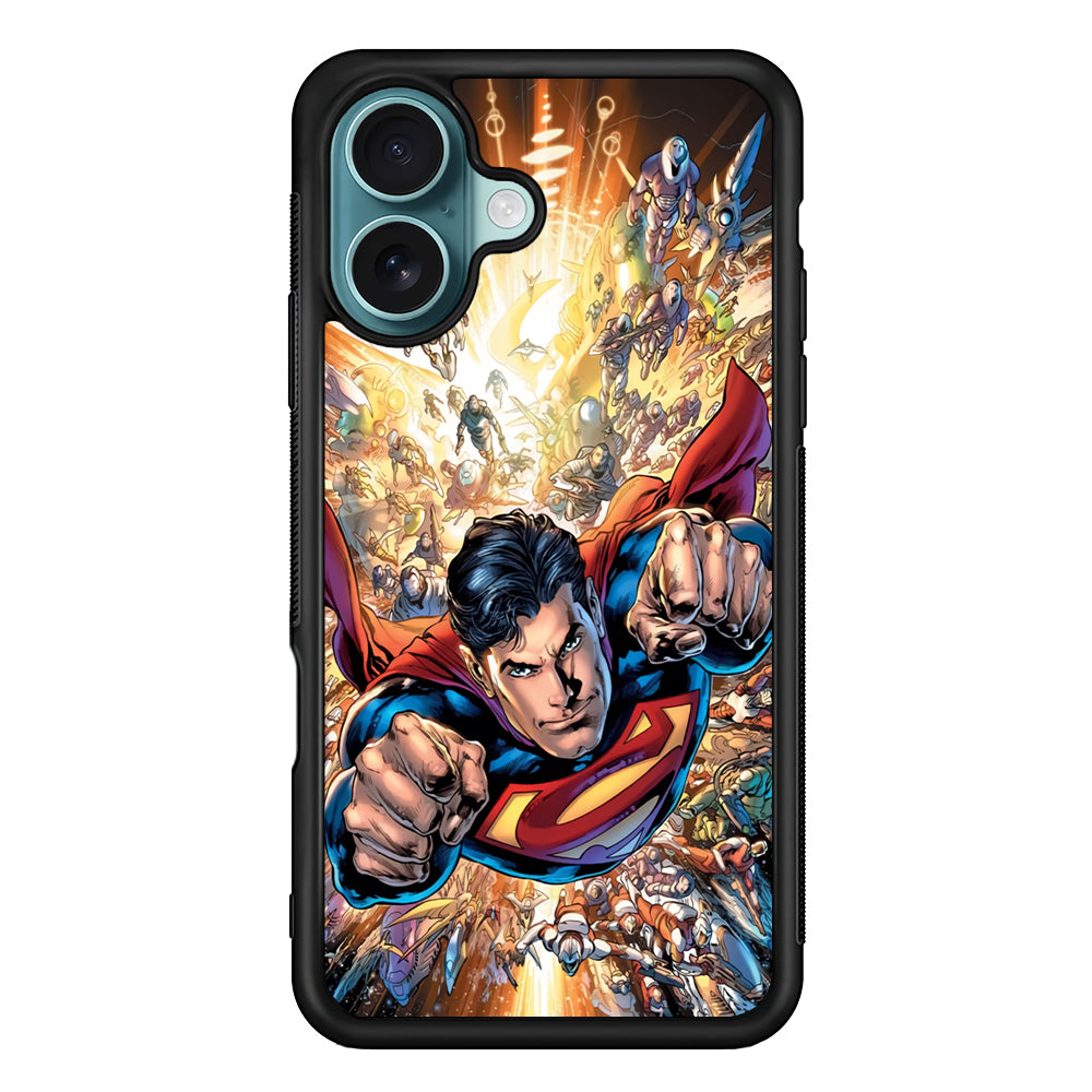 Superman Space Battle iPhone 16 Case