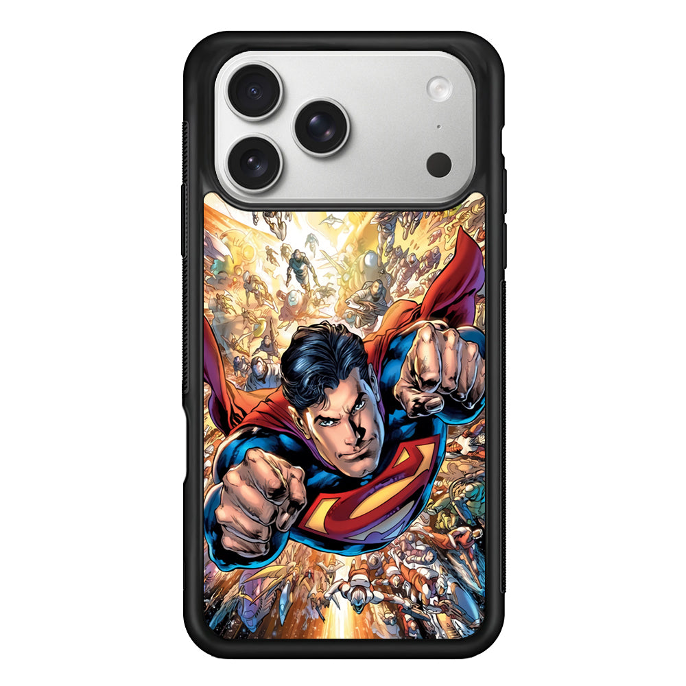 Superman Space Battle iPhone 17 Pro Case