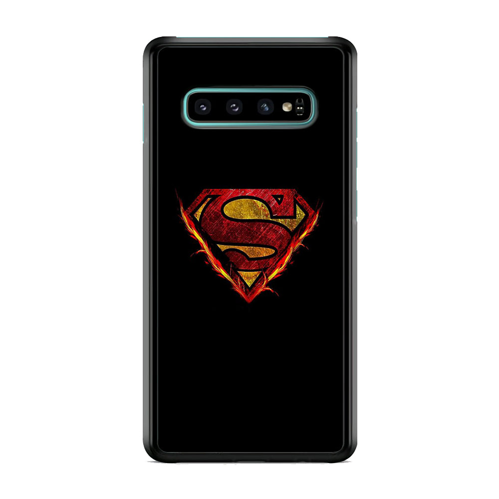 Superman Fire Logo Samsung Galaxy S10 Case