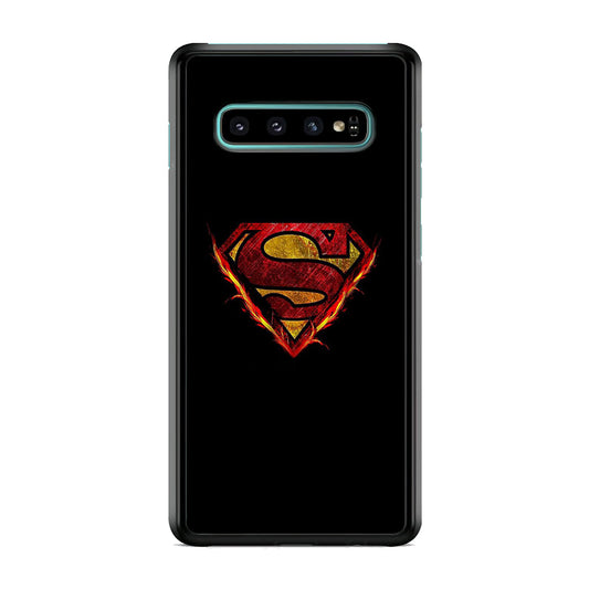 Superman Fire Logo Samsung Galaxy S10 Plus Case