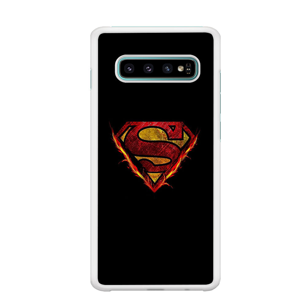 Superman Fire Logo Samsung Galaxy S10 Case