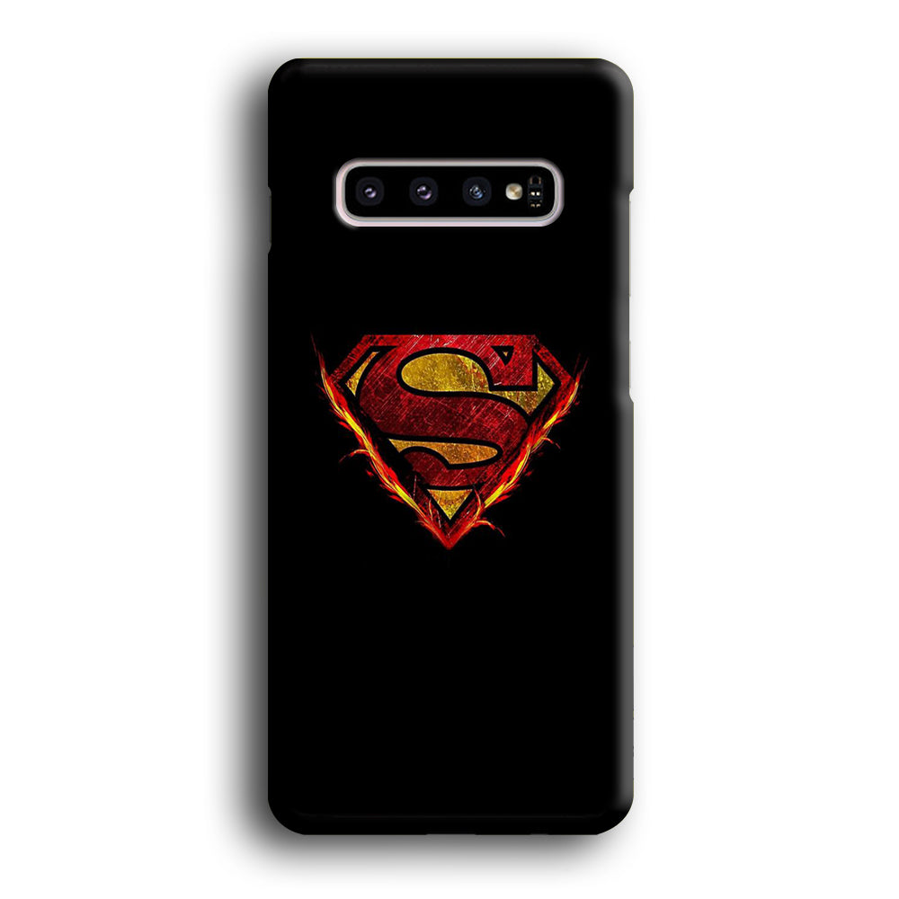 Superman Fire Logo Samsung Galaxy S10 Case