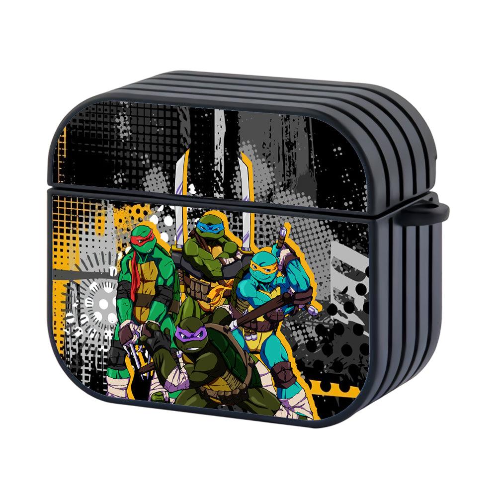 TMNT Always on Standby Hard Work Apple Airpods 4 Case Black