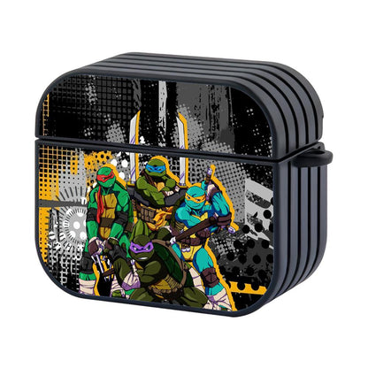 TMNT Always on Standby Hard Work Apple Airpods 4 Case Black