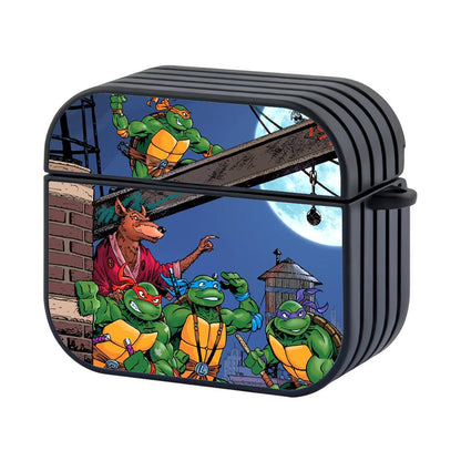 TMNT with Sensei Move Together Apple Airpods 4 Case Black