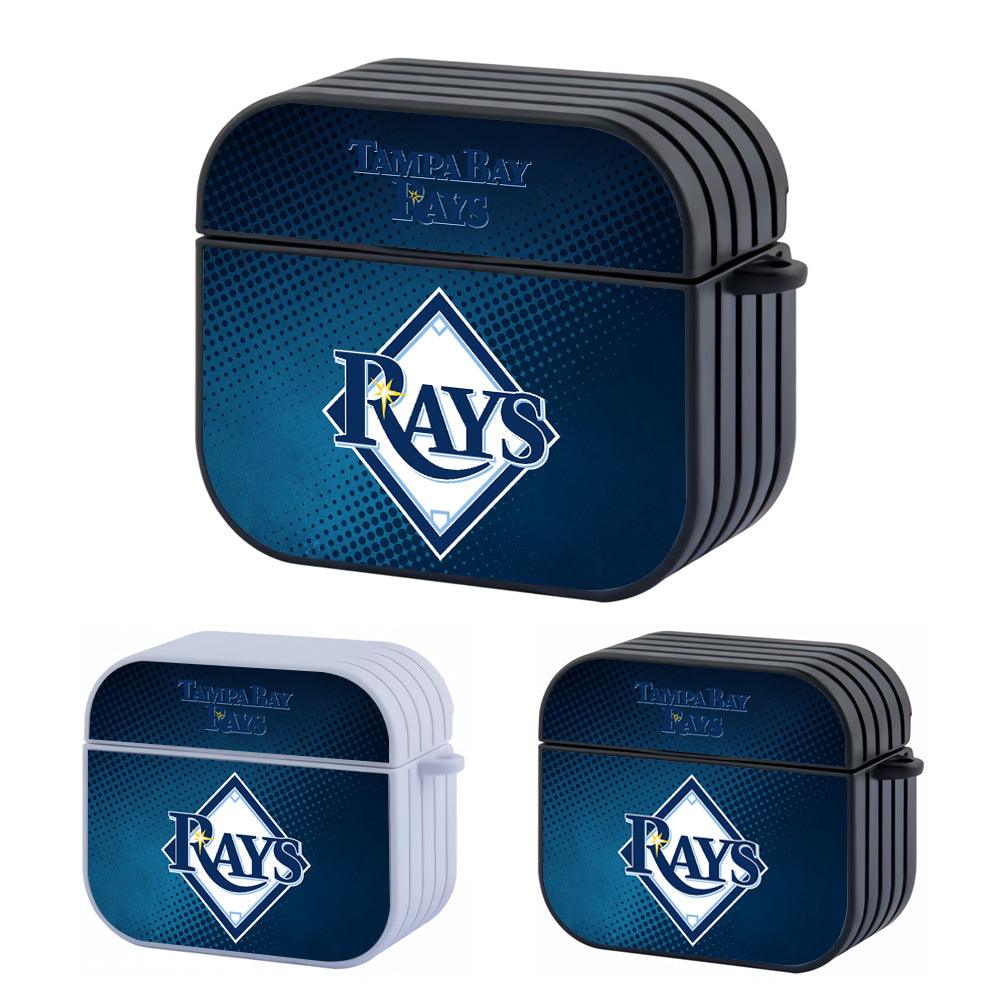Tampa Bay Rays MLB Diagonal Blue Dot Patern Apple Airpods 4 Case