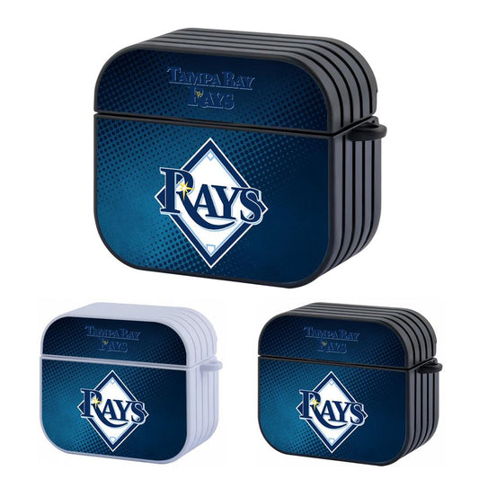Tampa Bay Rays MLB Diagonal Blue Dot Patern Apple Airpods 4 Case