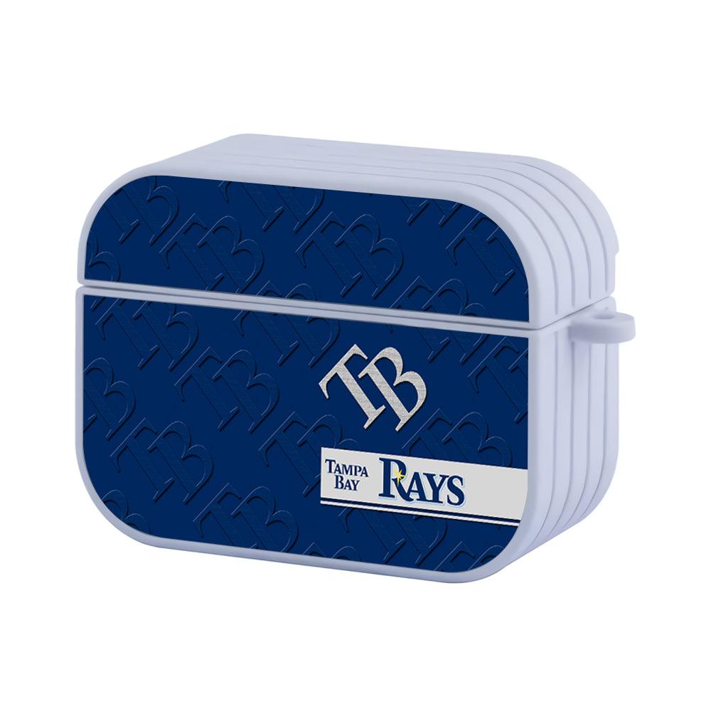 Tampa Bay Rays MLB Slope of Pattern Logos Apple Airpods Pro Case White
