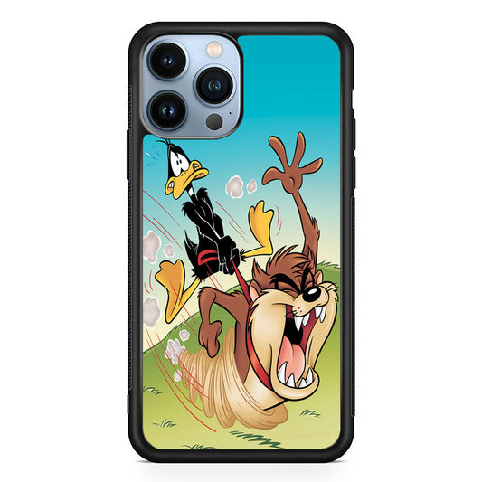 Tasmanian And  Daffy Duck iPhone 15 Pro Case - Carneyforia