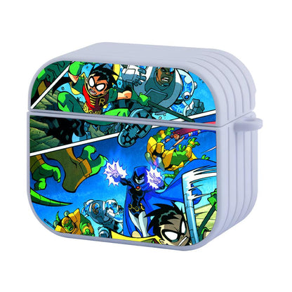 Teen Titans Go Feel The Fierce Battle Apple Airpods 4 Case White
