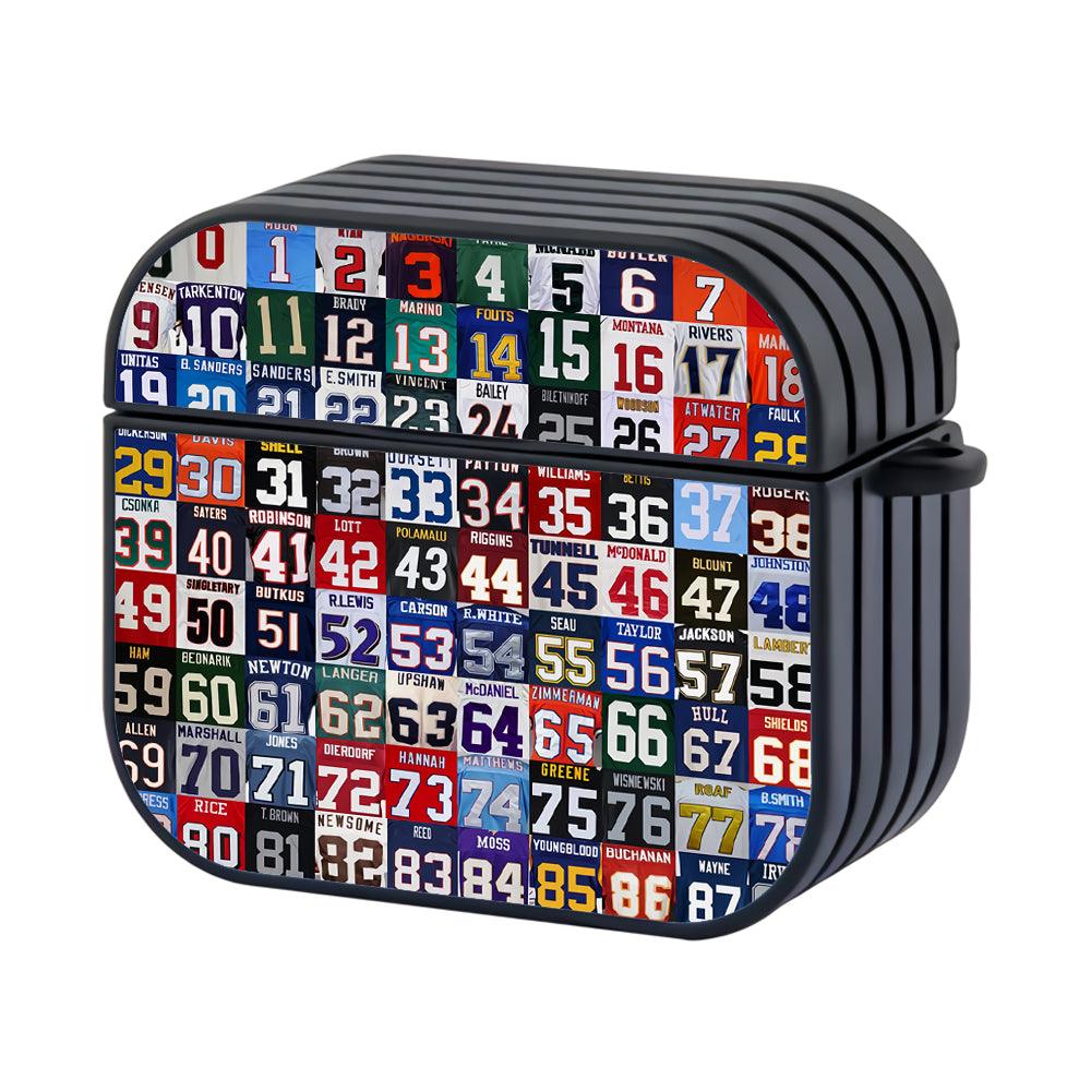 The Best NFL Players Number Legend Apple Airpods 4 Case Black