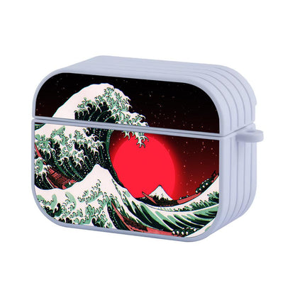 The Great Wave Red Moon Apple Airpods Pro 3 Case White