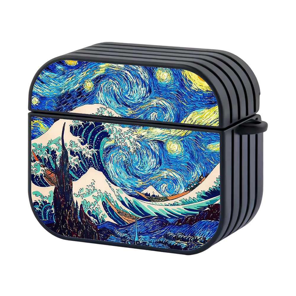 The Great Wave Starry Night Apple Airpods 4 Case