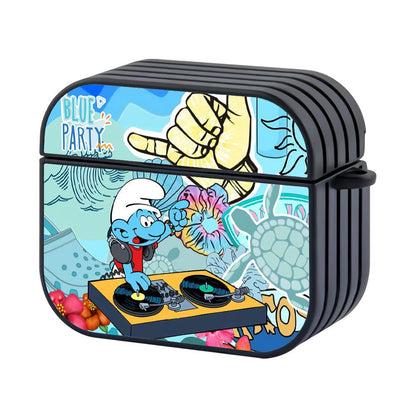 The Smurfs In the Ocean Make a Blue Party Apple Airpods 4 Case Black