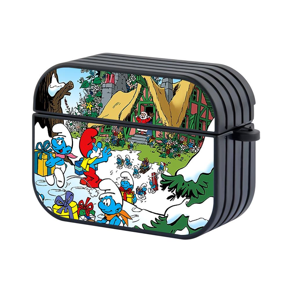 The Smurfs Share Gifts in Winter Apple Airpods Pro Case Black