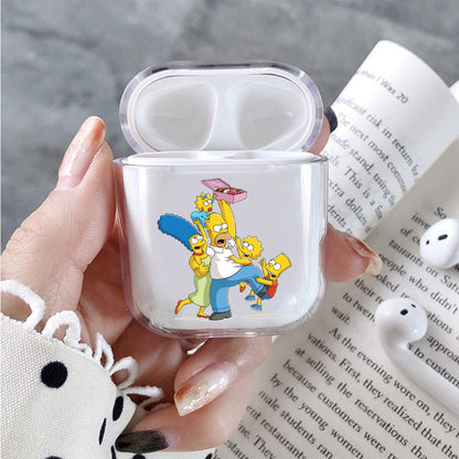 The Simpson Family Scramble for Donuts Apple Airpods Case