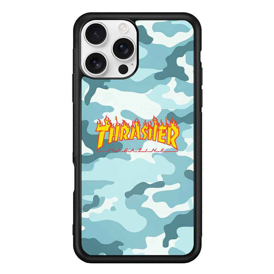 Thrasher Camo Light Blue iPhone 16 Pro Max Case