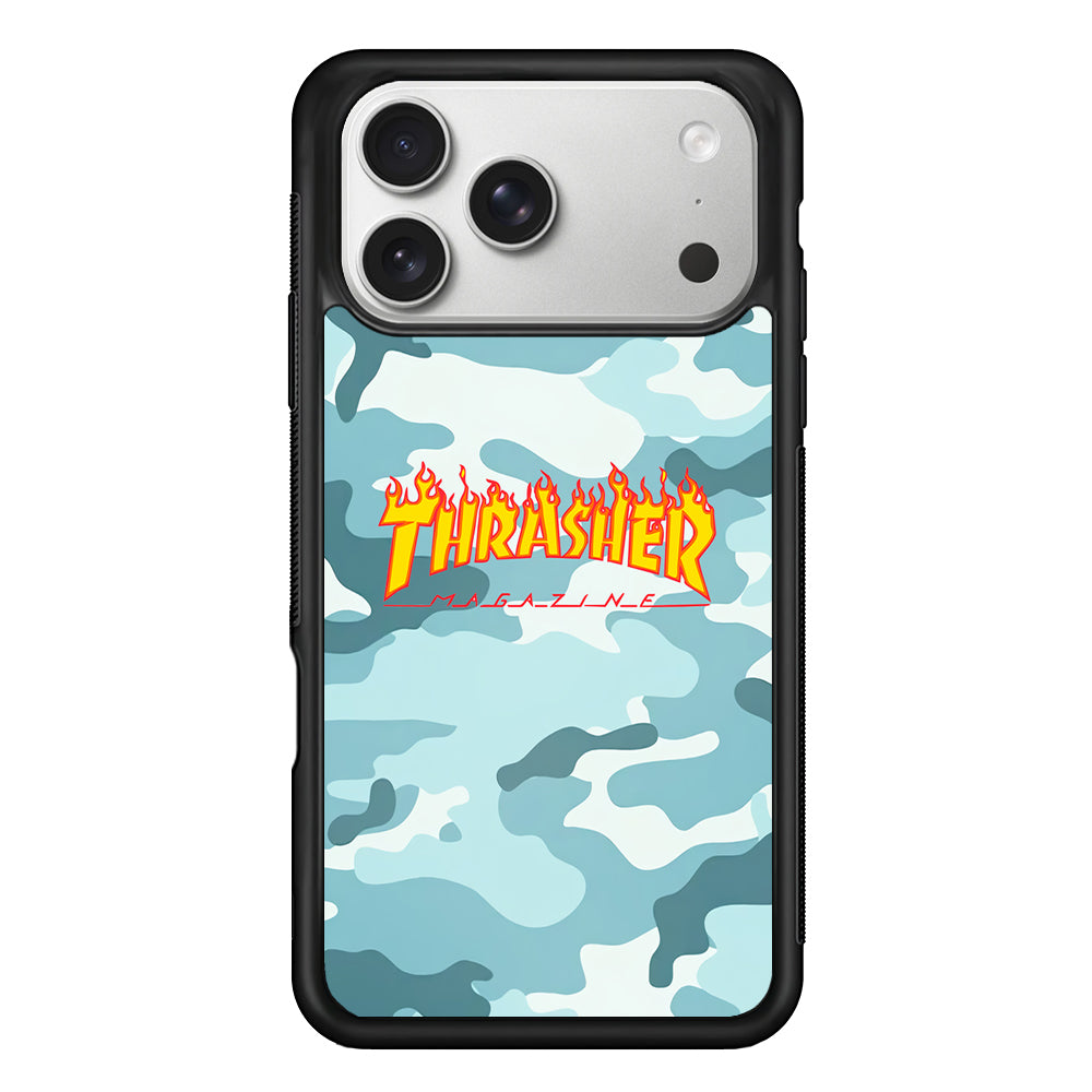 Thrasher Camo Light Blue iPhone 17 Pro Max Case