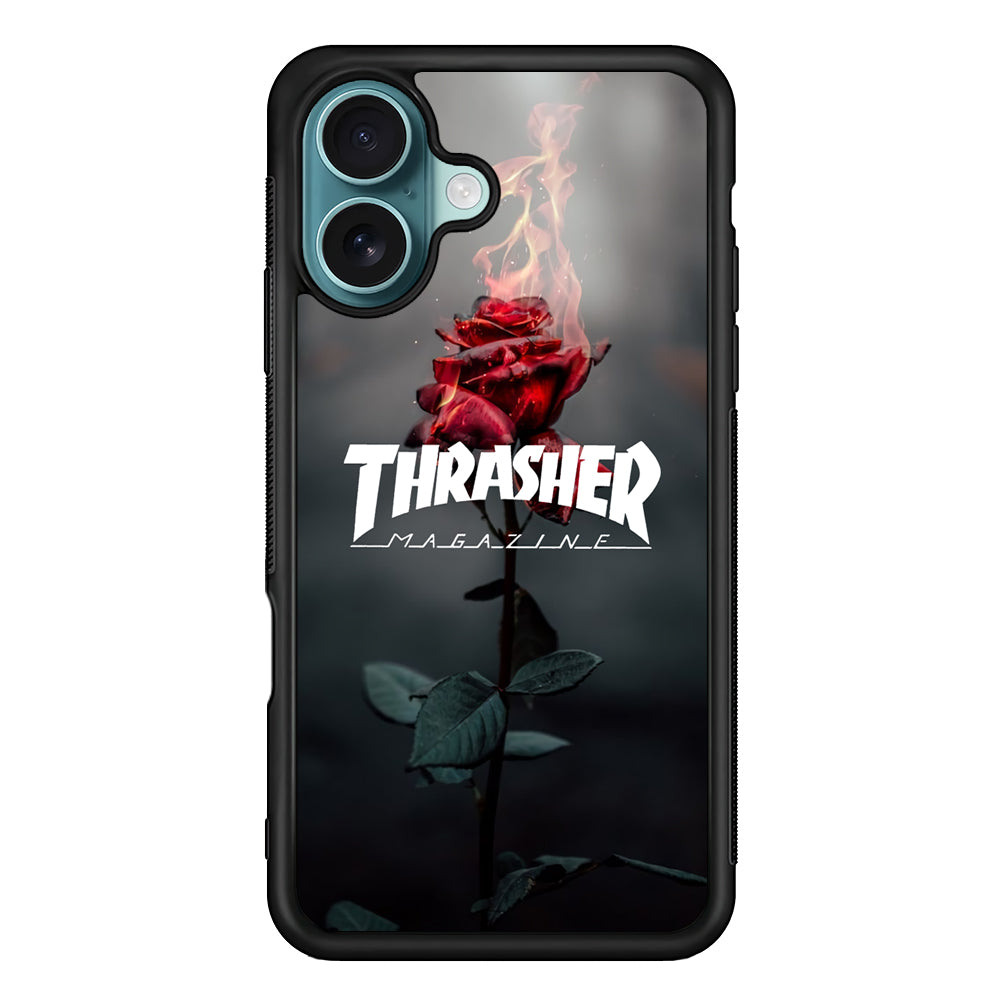 Thrasher Rose Flame iPhone 17 Case