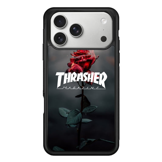 Thrasher Rose Flame iPhone 17 Pro Max Case