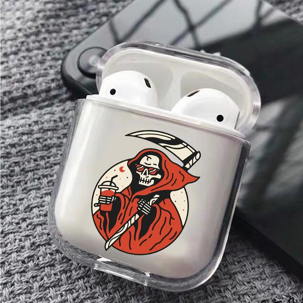 Tired Skull Apple Airpods Clear Case