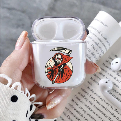 Tired Skull Apple Airpods Clear Case