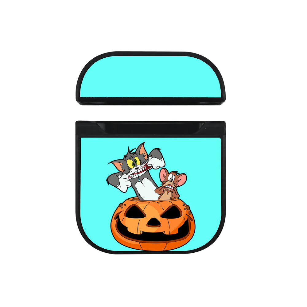 Tom And Jerry Halloween Apple Airpods Case Black
