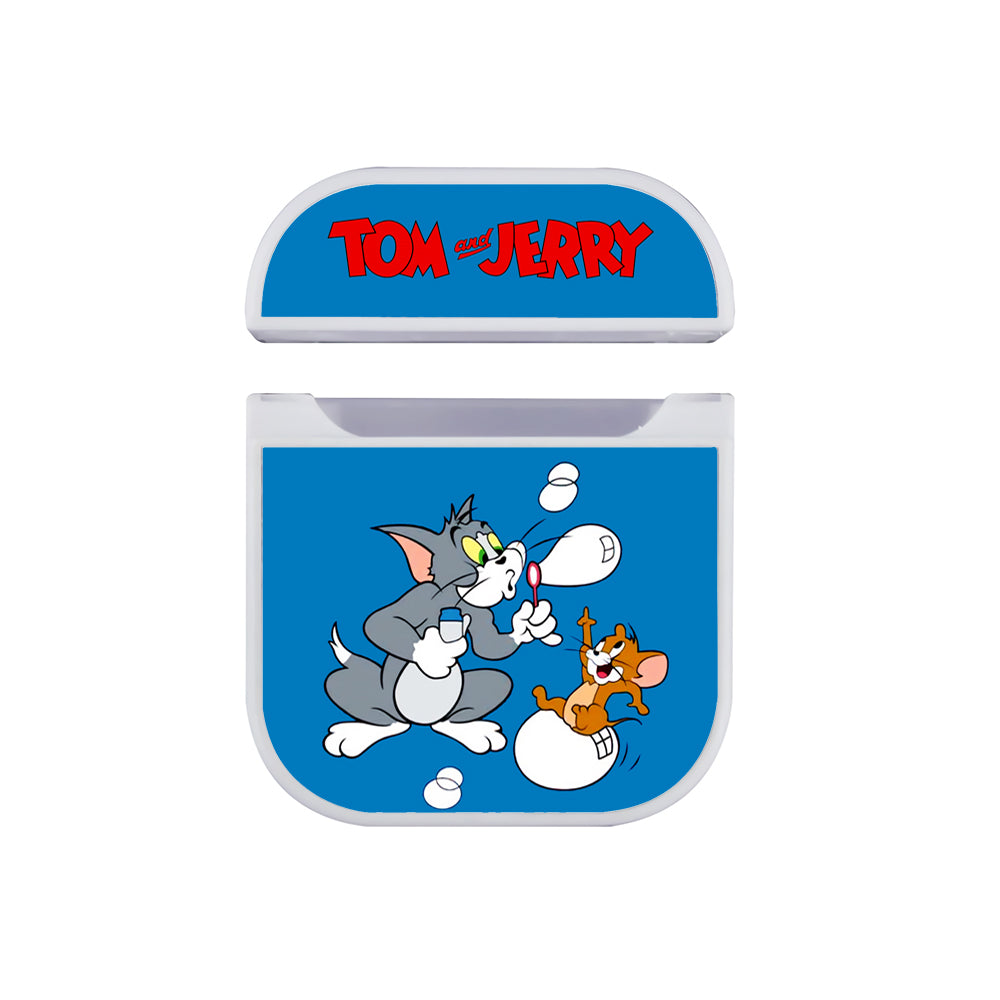 Tom And Jerry Soap Balloon Apple Airpods Case White