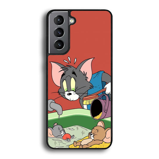 Tom and Jerry Do Not Be Noisy Samsung Galaxy A16 Case - Carneyforia