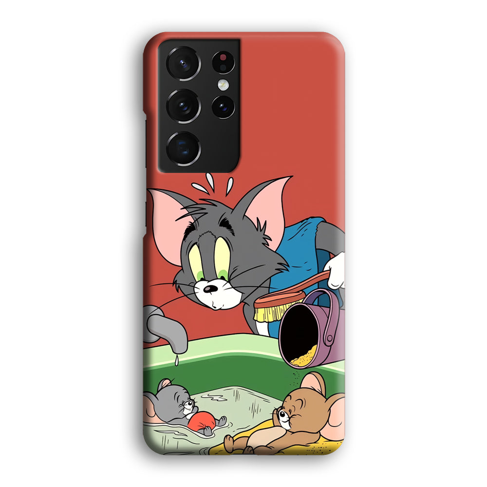 Tom and Jerry Do Not Be Noisy Samsung Galaxy S21 Ultra Case