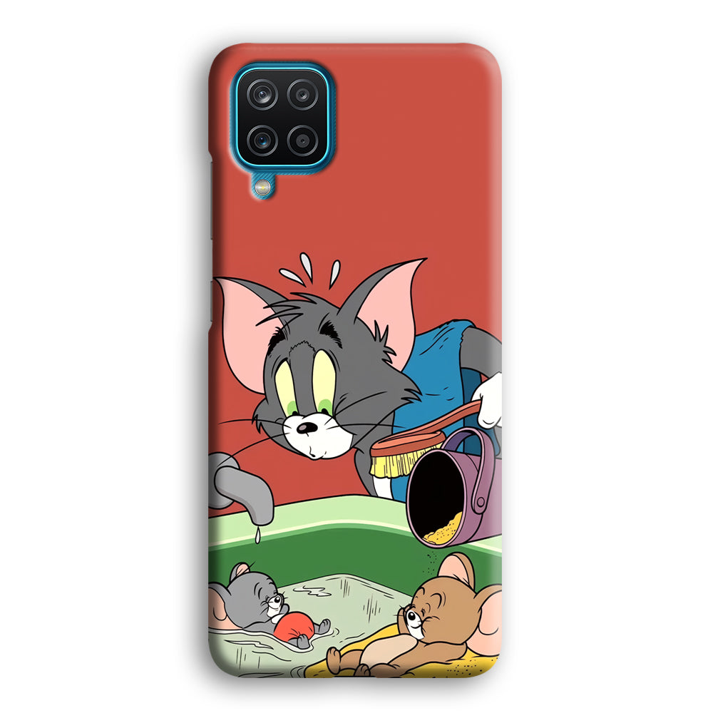 Tom and Jerry Do Not Be Noisy Samsung Galaxy A12 Case