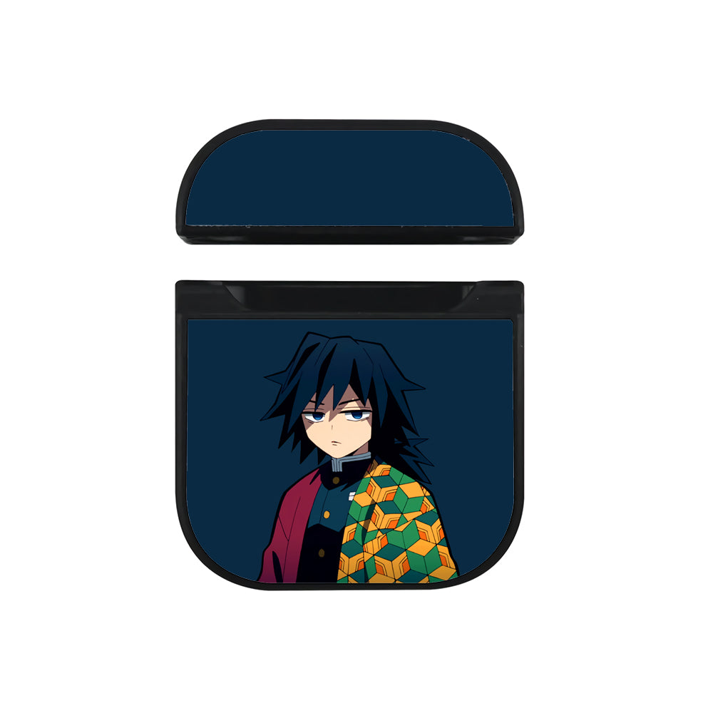 Tomioka Giyuu Angry reaction Apple Airpods Case Black