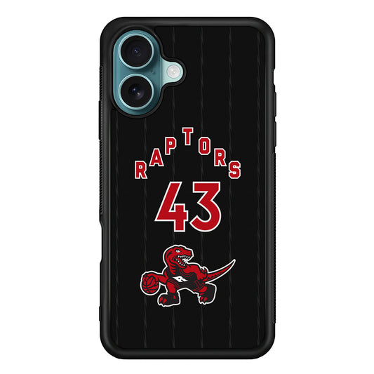 Toronto Raptors on 43 Jersey iPhone 16 Case