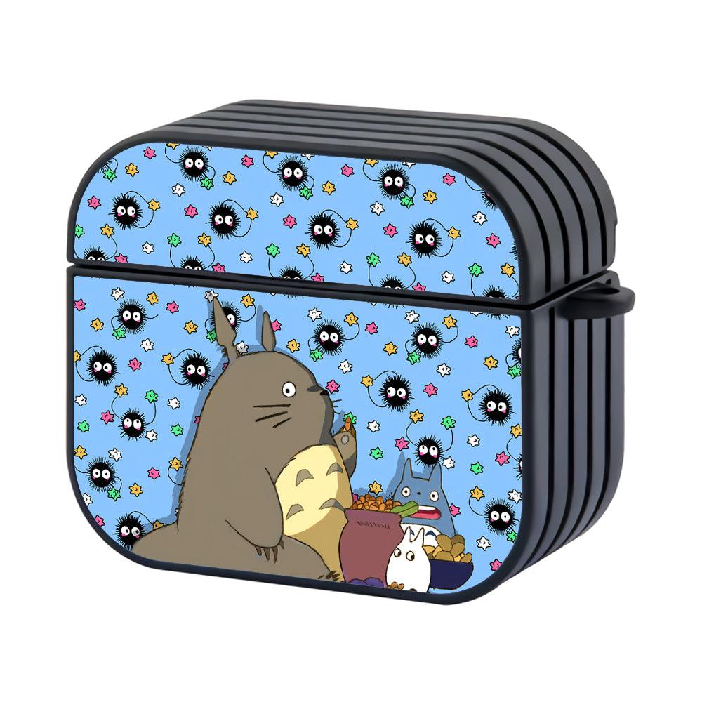 Totoro Enjoy a Snack Together Apple Airpods 4 Case Black