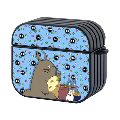 Totoro Enjoy a Snack Together Apple Airpods 4 Case Black